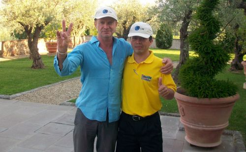 Pablo Fajardo and Sting 