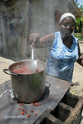 Garifuna woman cooking