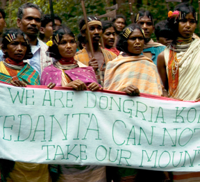 Dongria Kondh protesting Ventanta mining project