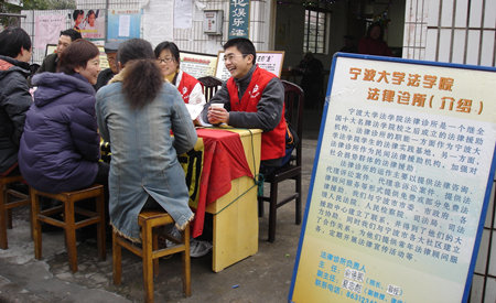 Law students from Ningbo University School of Law Law students from Ningbo University School of Law
